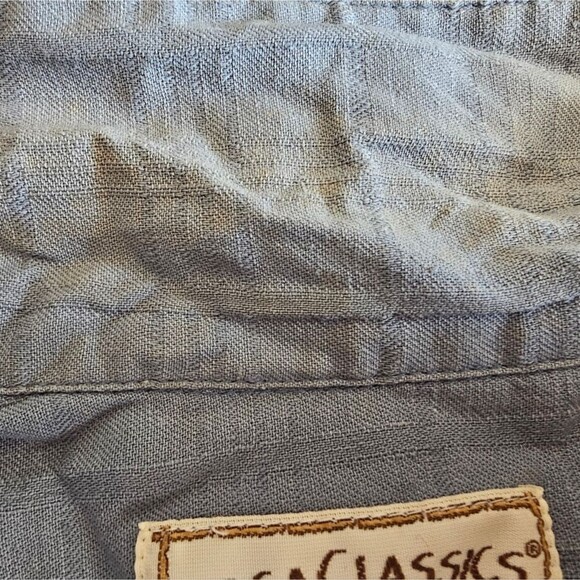 Boca Classics Island Wear Silk Cotton Camp Button Front Shirt Sz L Coastal Chic - Picture 14 of 14